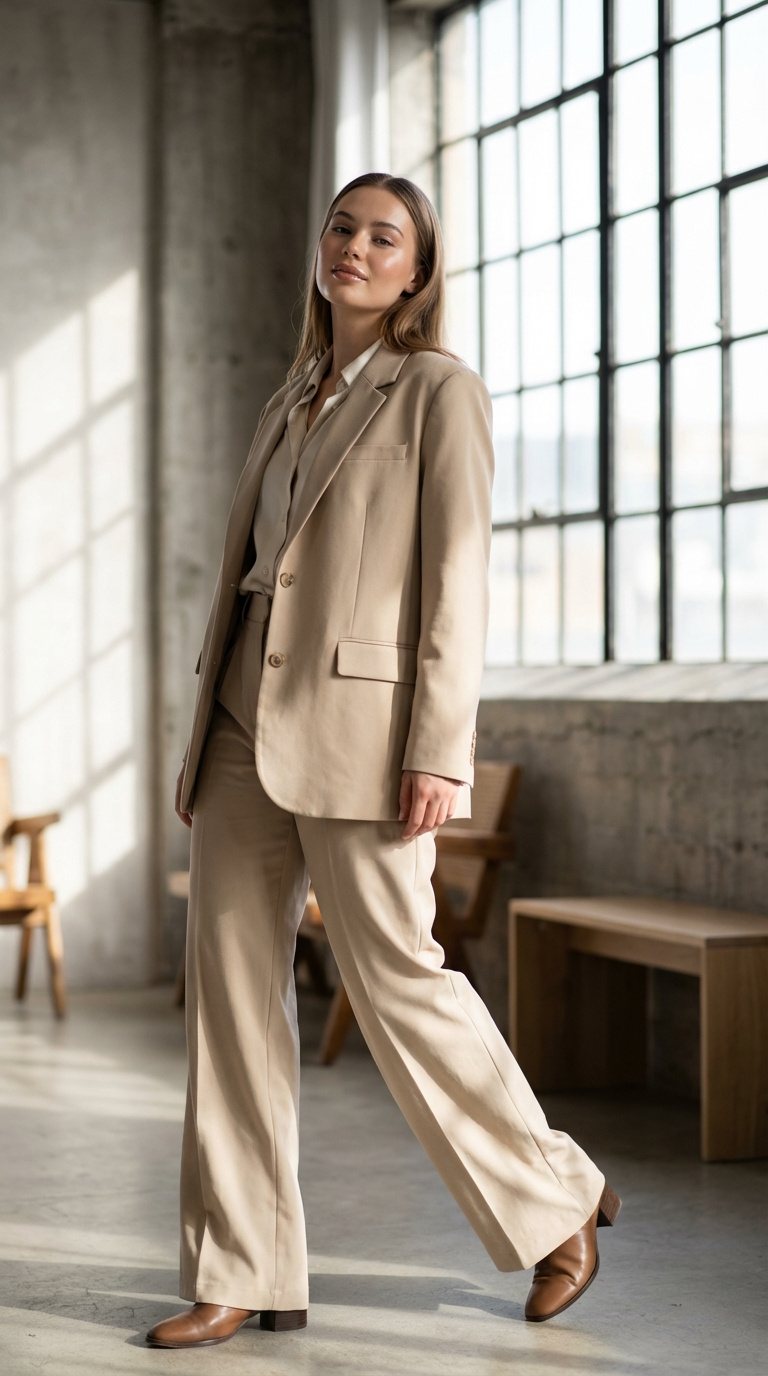 photorealistic fashion model, beautiful young woman, natural proportions, clear skin, symmetrical face, expressive ey...